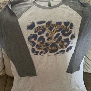 Yellow stone 3/4 sleeve T shirt. New no tags